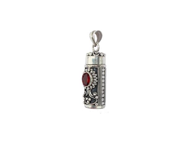 love messenger locket pendant-Garnet